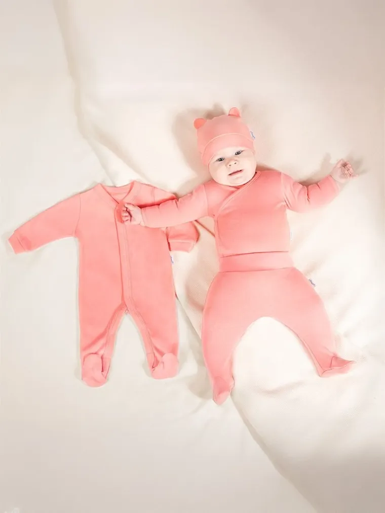 Komplet dziewczęcy 4-częściowy, różowy, Nicol