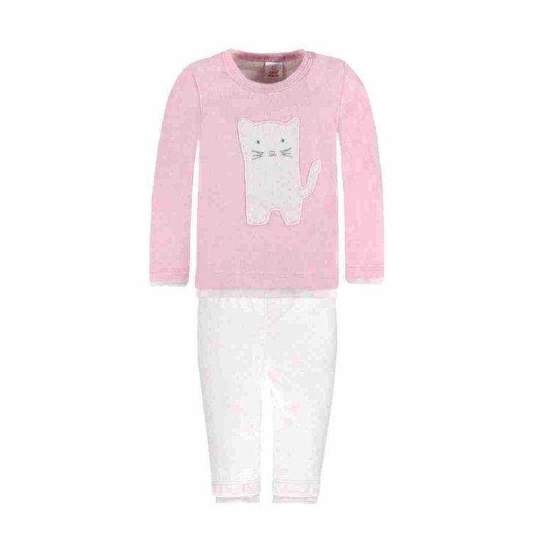 Komplet dziewczęcy, Bluzka z długim rękawem, Spodnie dresowe, różowy, Kanz