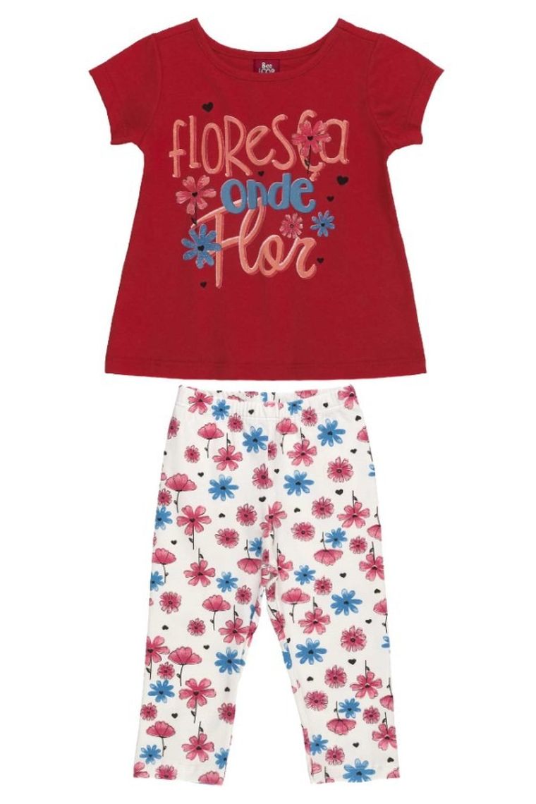 Komplet dziewczęcy, Bluzka z krótkim rękawem, Legginsy, mix, Be Loop