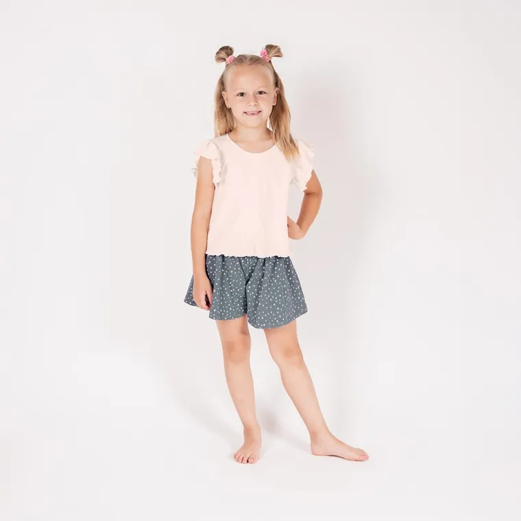 Komplet dziewczęcy, Bluzka z krótkim rękawem, Szorty, mix, Nicol