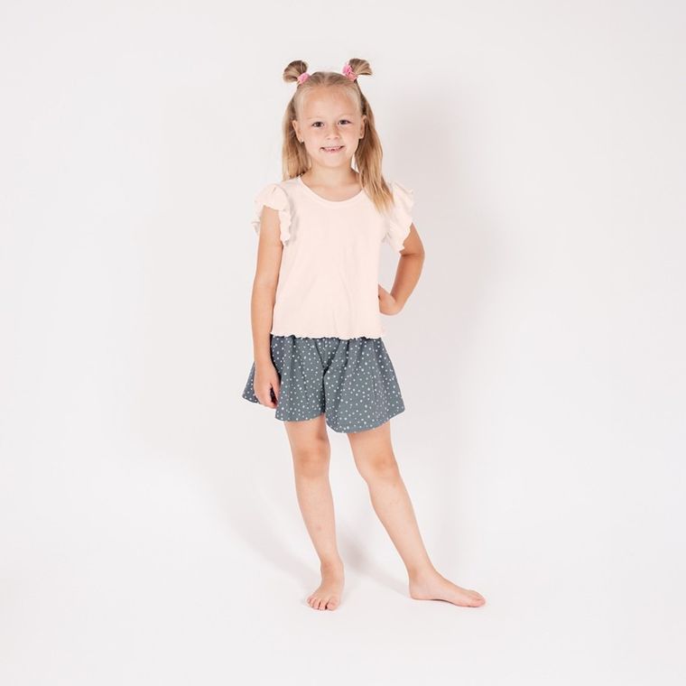 Komplet dziewczęcy, Bluzka z krótkim rękawem, Szorty, mix, Nicol