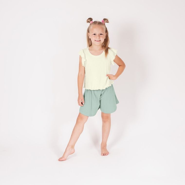 Komplet dziewczęcy, Bluzka z krótkim rękawem, Szorty, mix, Nicol