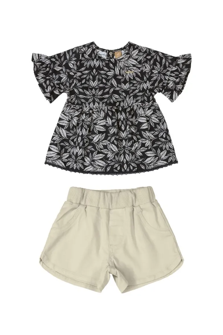Komplet dziewczęcy, Bluzka z krótkim rękawem, Szorty, mix, Up Baby