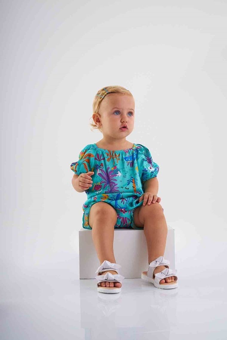 Komplet dziewczęcy, Bluzka z krótkim rękawem, Szorty, zielony, Up Baby