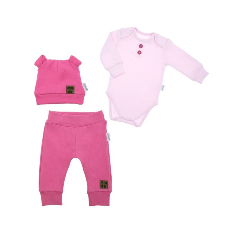 Komplet dziewczęcy, Body z długim rękawem, Spodnie dresowe, Czapka, mix, Nicol