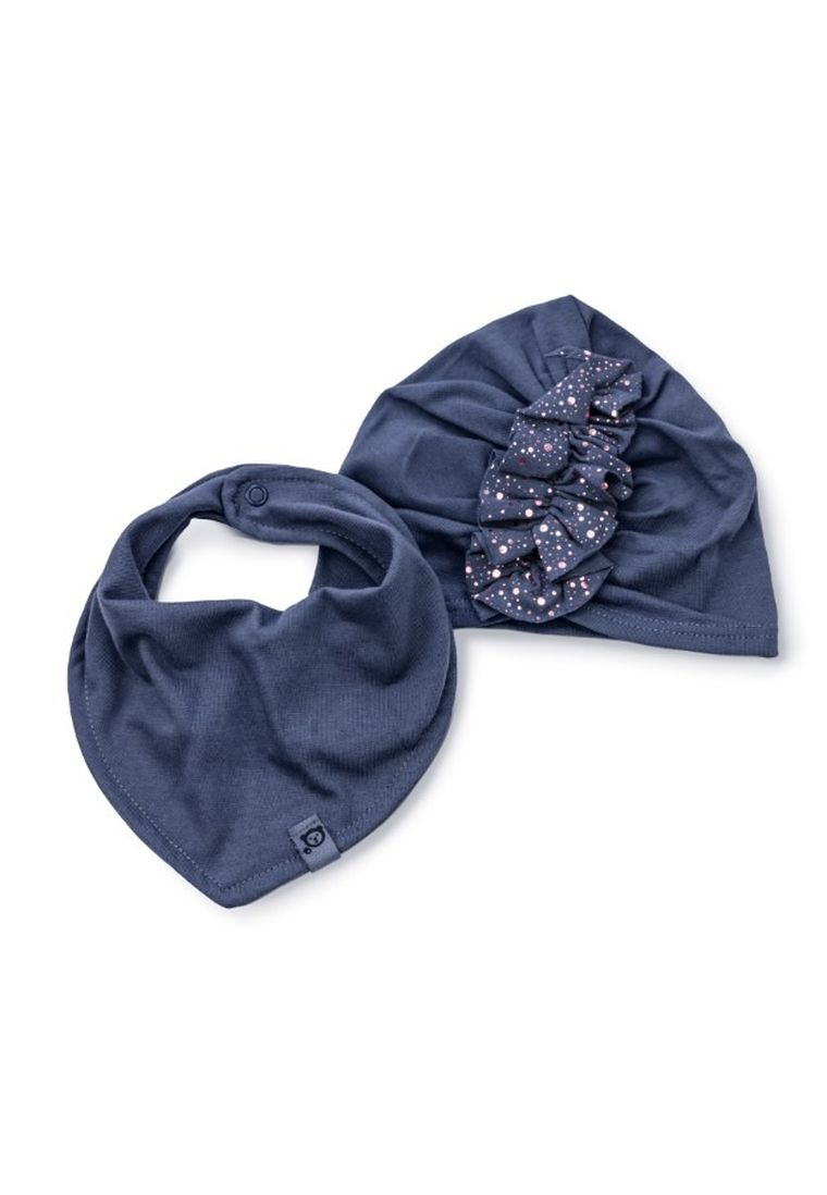 Komplet dziewczęcy, Czapka, Chustka, granatowy, Iltom