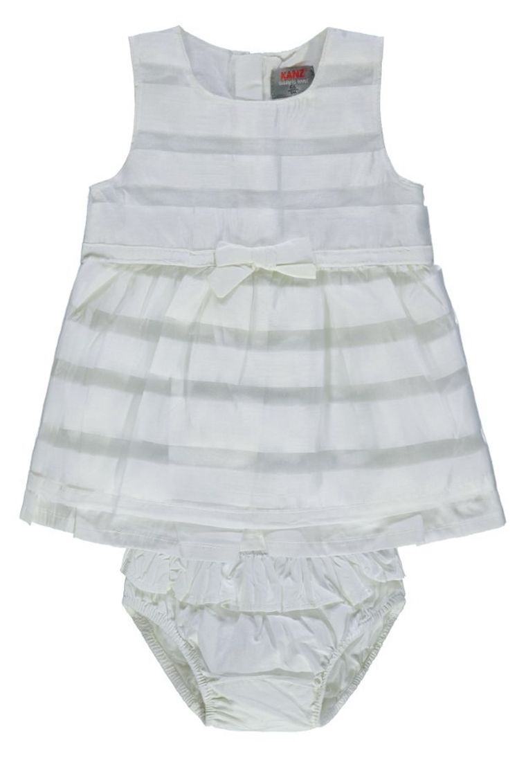 Komplet dziewczęcy, Sukienka bez rękawów, Majtki, białe, Kanz