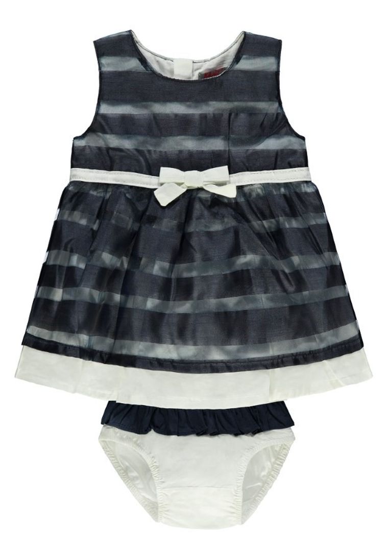 Komplet dziewczęcy, Sukienka bez rękawów, Majtki, granatowe, Kanz