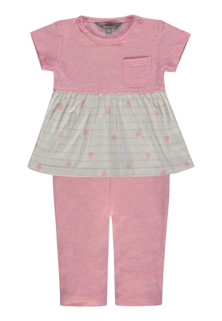 Komplet dziewczęcy, T-shirt, Legginsy, różowy, Kanz