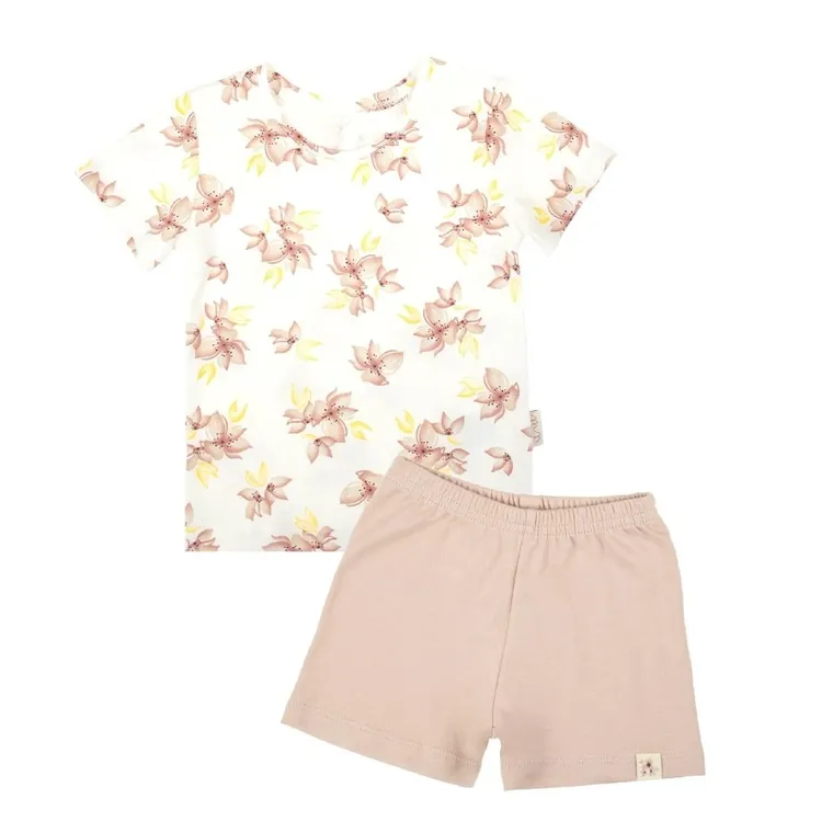 Komplet dziewczęcy, T-shirt, Szorty, mix, Nicol