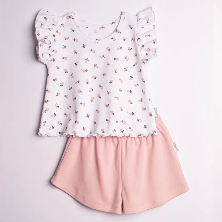 Komplet dziewczęcy, T-shirt, Szorty, mix, Nicol