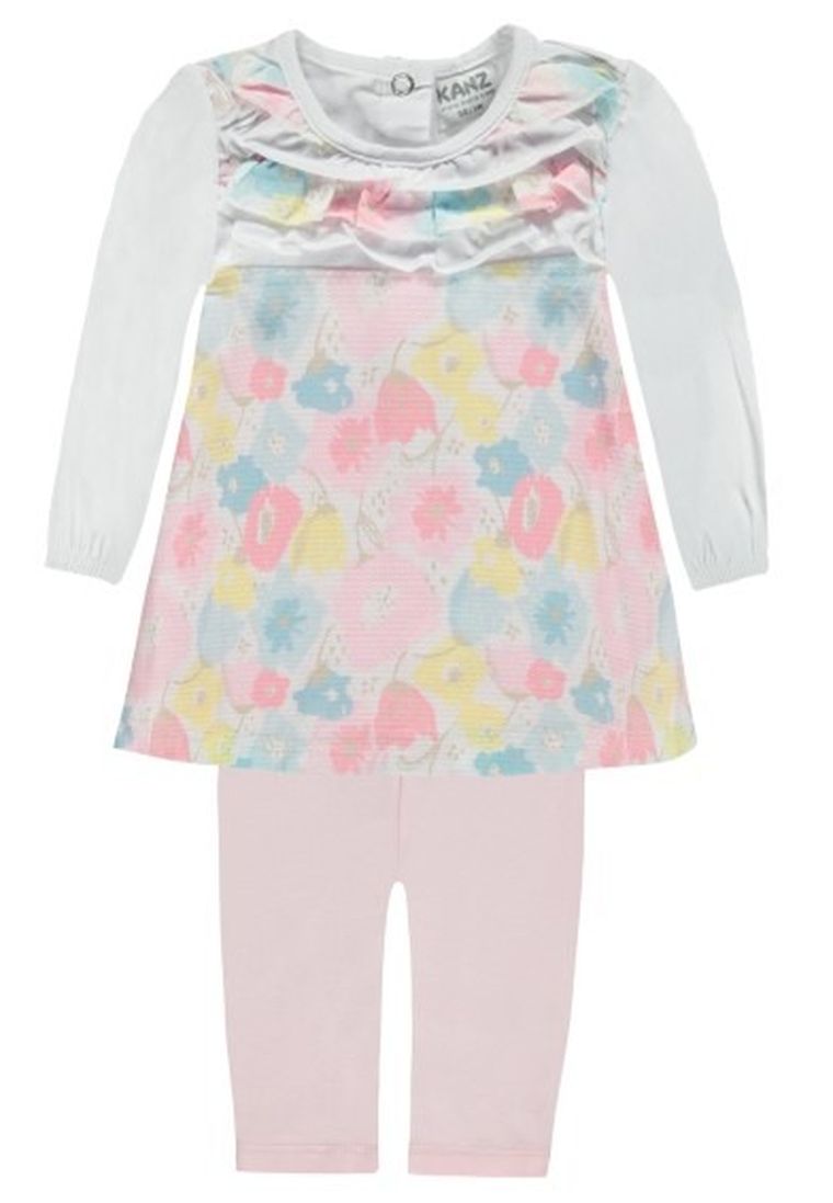 Komplet dziewczęcy, Tunika z długim rękawem, Legginsy, mix, Kanz