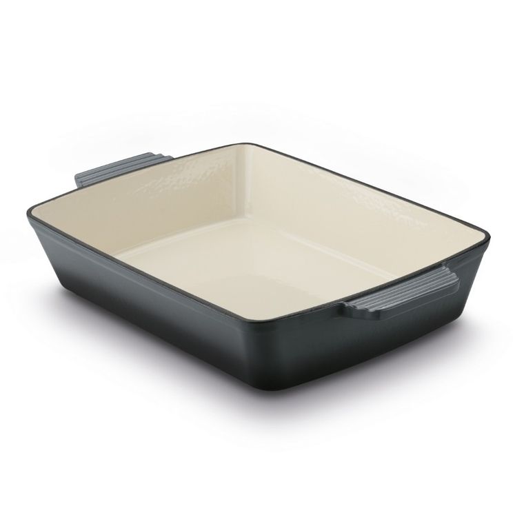 Konighoffer, brytfanna żeliwna, emaliowana, szara, 39-23-7 cm