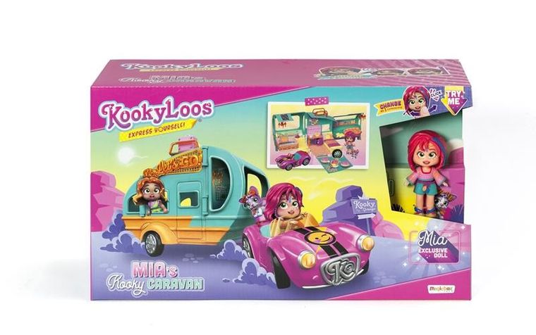 KookyLoos, Mia's Kooky Caravan, przyczepa kempingowa, zestaw z figurką