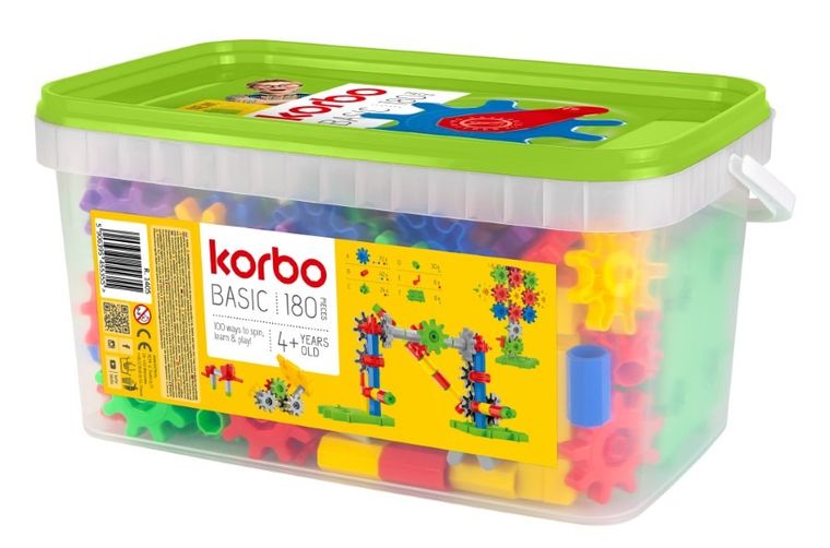 Korbo, Basic, klocki konstrukcyjne, 180 elementów