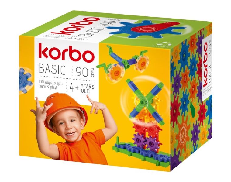 Korbo, Basic, klocki konstrukcyjne, 90 elementów