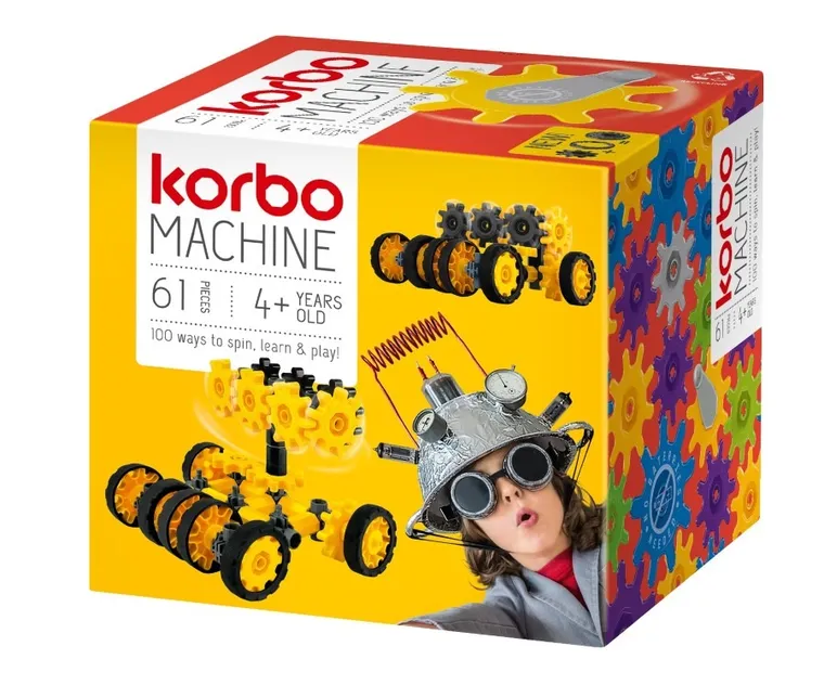 Korbo, Machine, klocki konstrukcyjne, 61 elementów