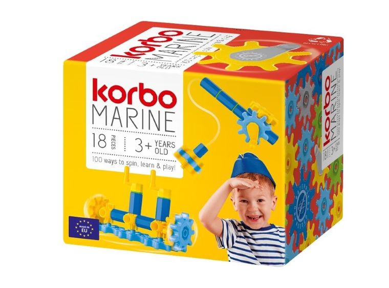 Korbo, Marine, klocki konstrukcyjne, 18 elementów
