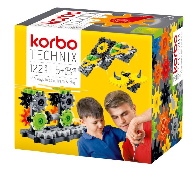 Korbo, Technix, klocki konstrukcyjne, 122 elementów