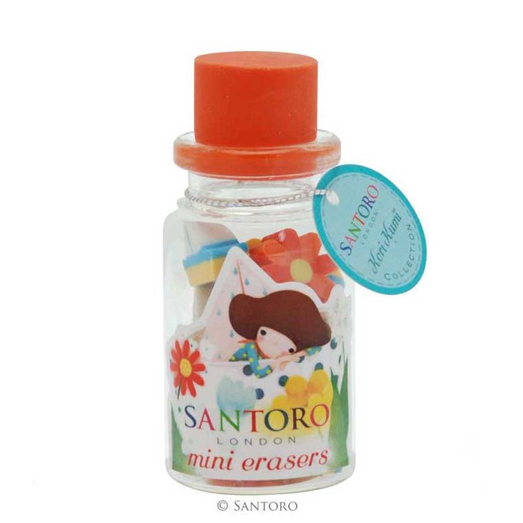 Kori Kumi, Dreamboat, mini gumki do ścierania w szklanych butelkach, czerwone