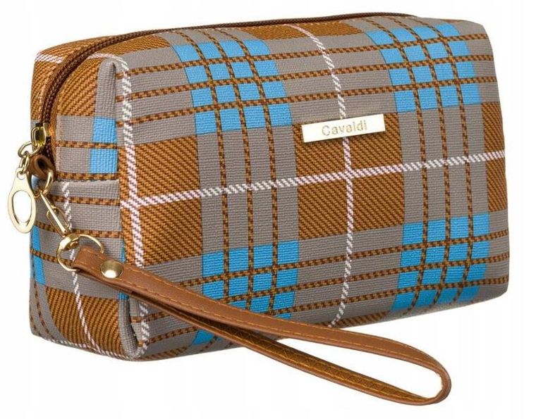 Kosmetyczka podróżna, beżowo-niebieska, Rovicky
