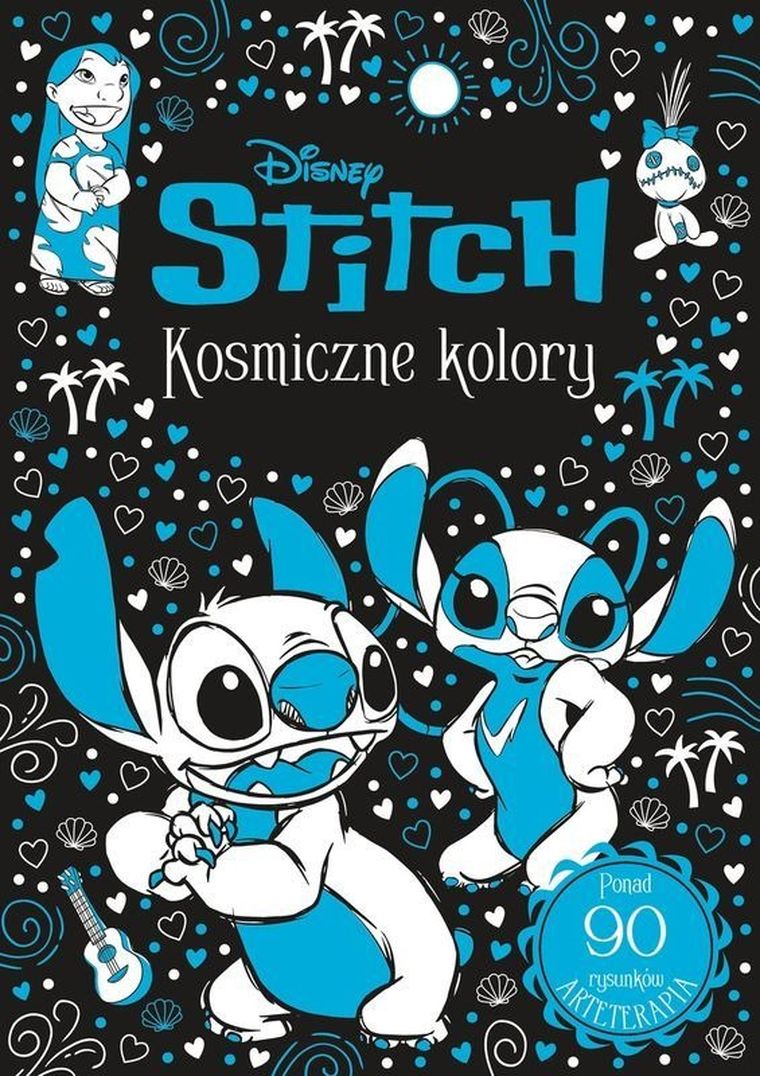 Kosmiczne kolory. Disney Stitch. Arteterapia