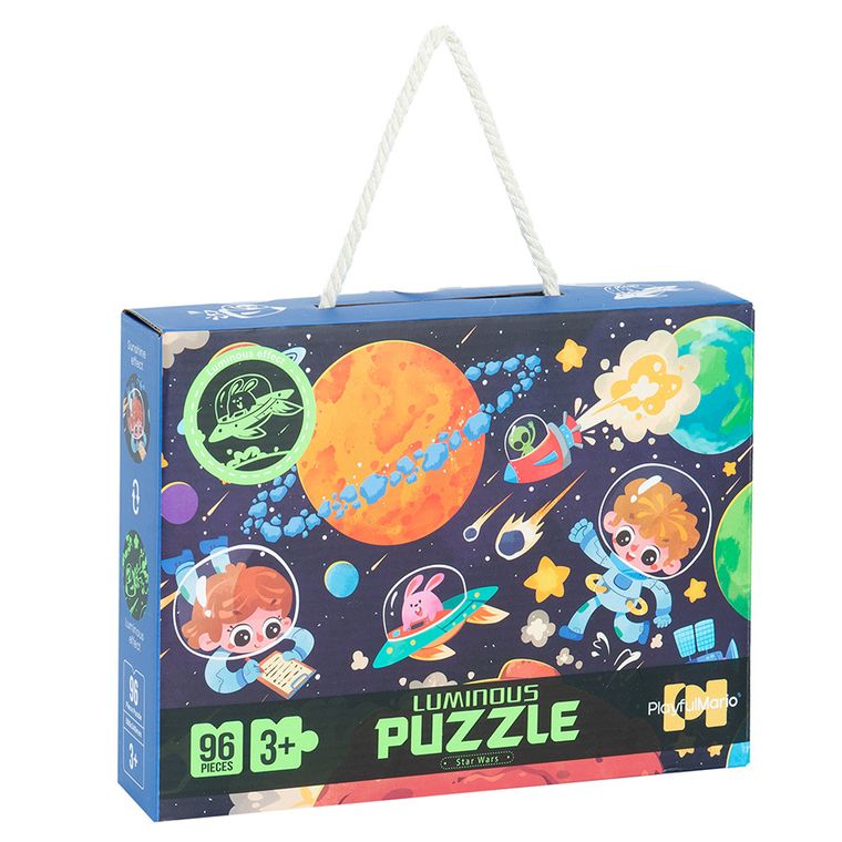 Kosmos, puzzle świecące w ciemności, 96 elementów