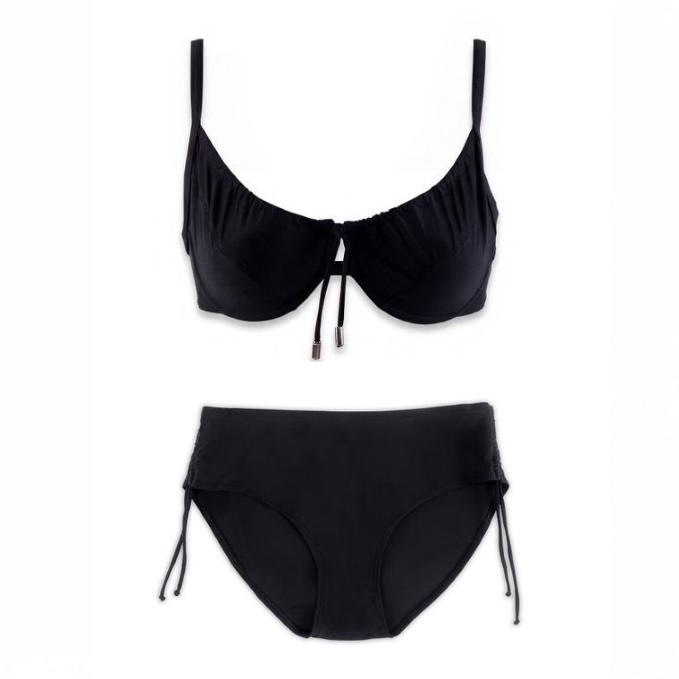 Kostium kąpielowy damski dwuczęściowy, czarny, Mariss