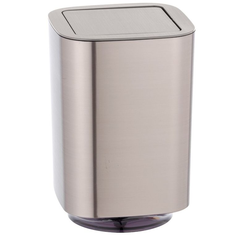 Kosz łazienkowy, Auron, z obrotową pokrywą, chrom