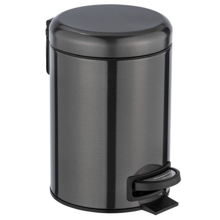 Kosz łazienkowy, Leman, antracytowy matowy, 3 l