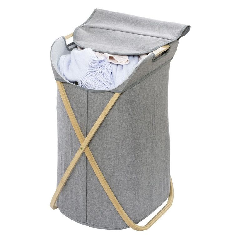 Kosz na pranie, Bahari, na składanym stelażu, 79 l, 68-46-40 cm