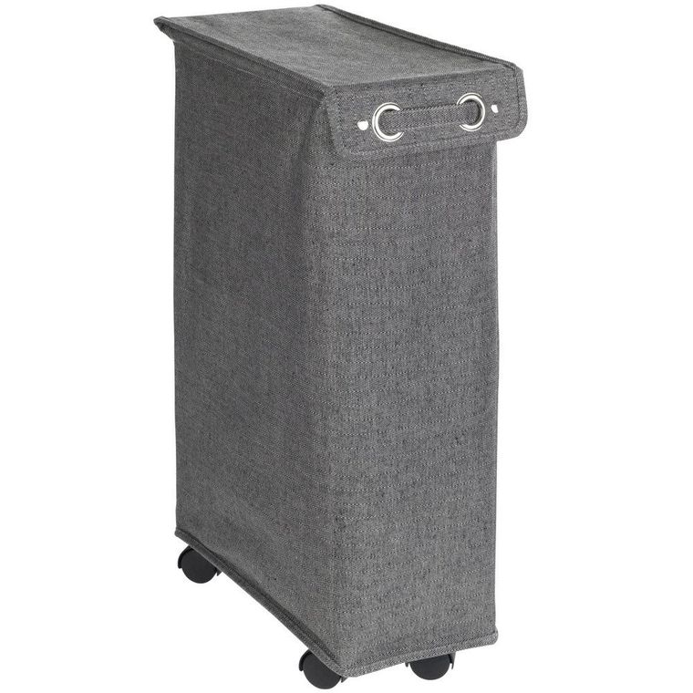Kosz na pranie z pokrywą i kółkami, 43 l, 60-18.5-40 cm