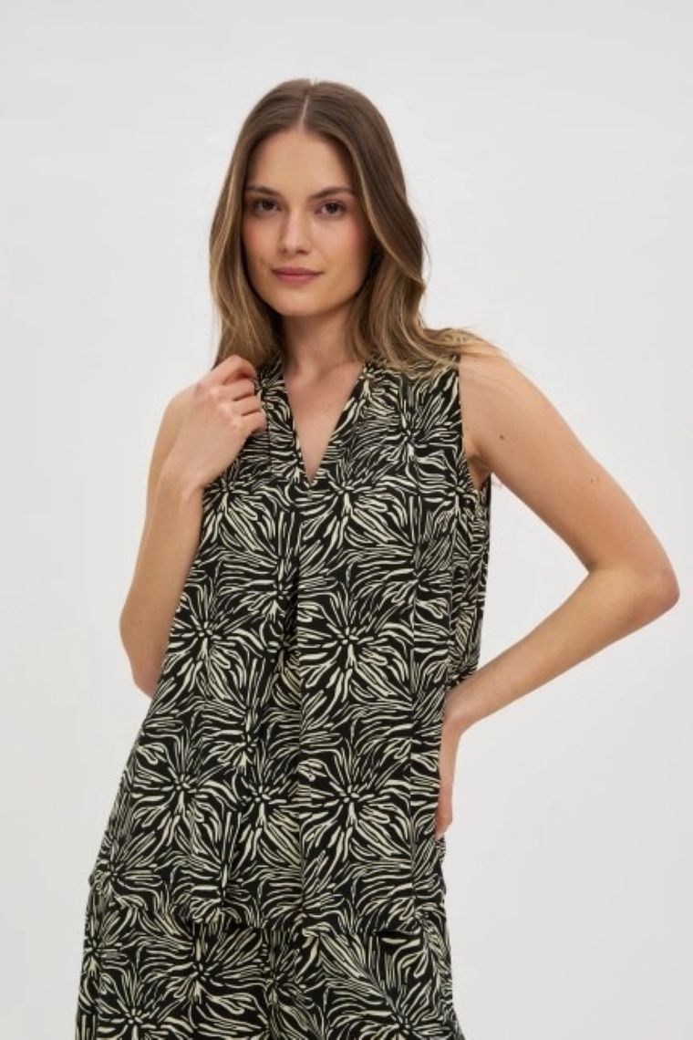 Koszula damska, czarna, Moodo