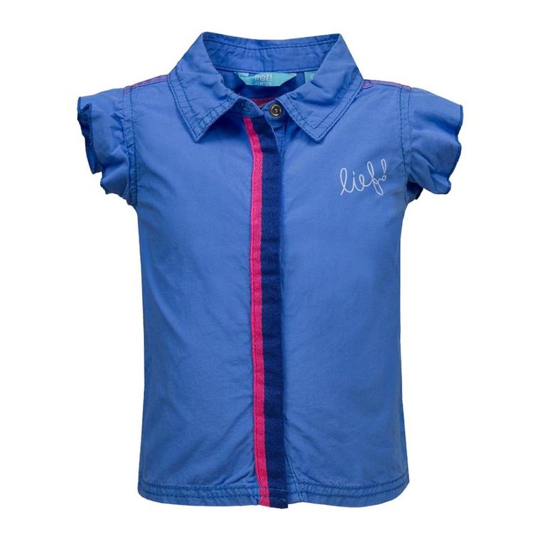 Koszula dziewczęca z krótkim rękawem, niebieska, Lief