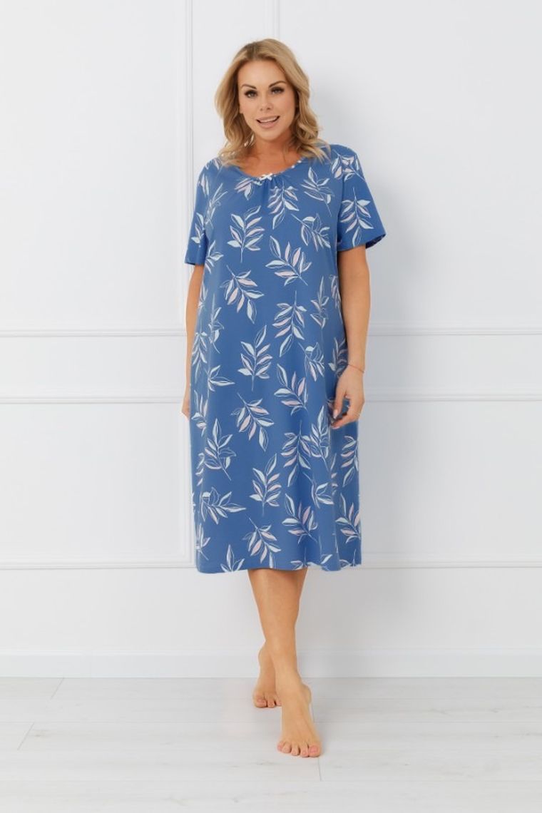 Koszula nocna damska, niebieska, Perina, Italian Fashion