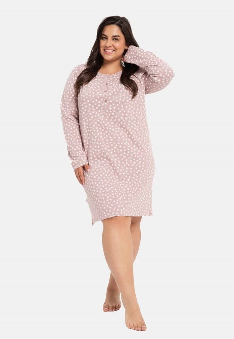 Koszula nocna damska z długim rękawem, plus size, mix, Taro
