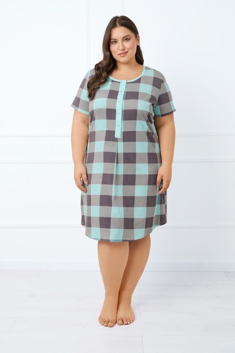 Koszula nocna damska z krótkim rękawem, plus size, mix, Italian Fashion