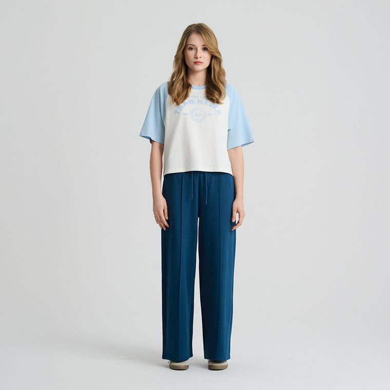 Koszulka crop top z nadrukiem NOWEAR