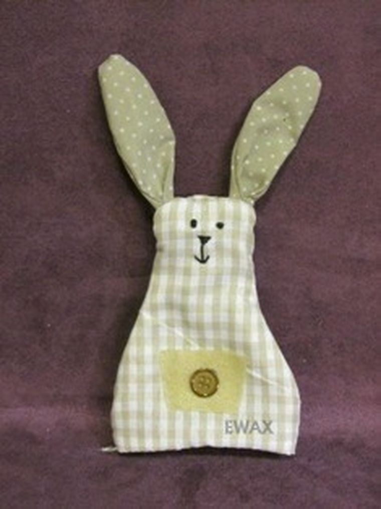 Koszulka na jajko, materiałowa, zając beżowy