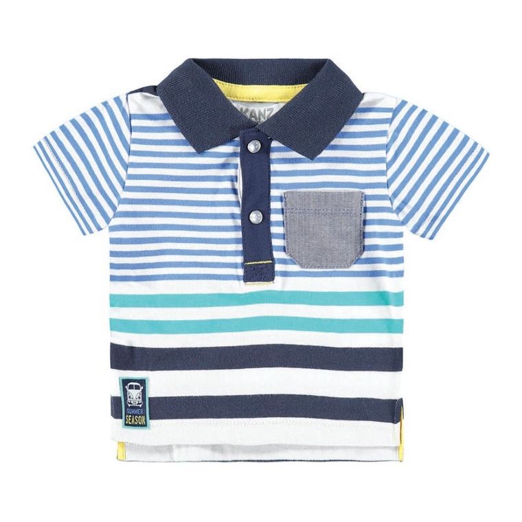 Koszulka polo chłopięca z krótkim rękawem, mix, Kanz