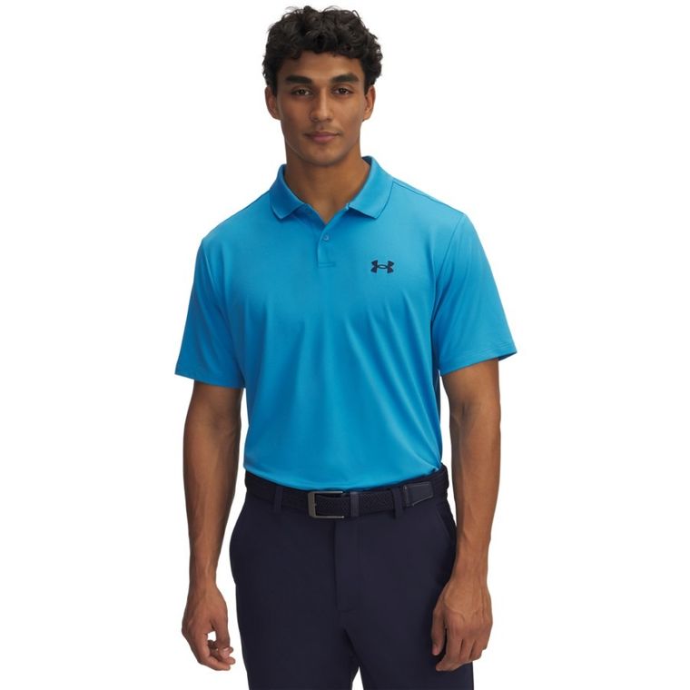 Koszulka polo męska z krótkim rękawem, niebieska, Under Armour