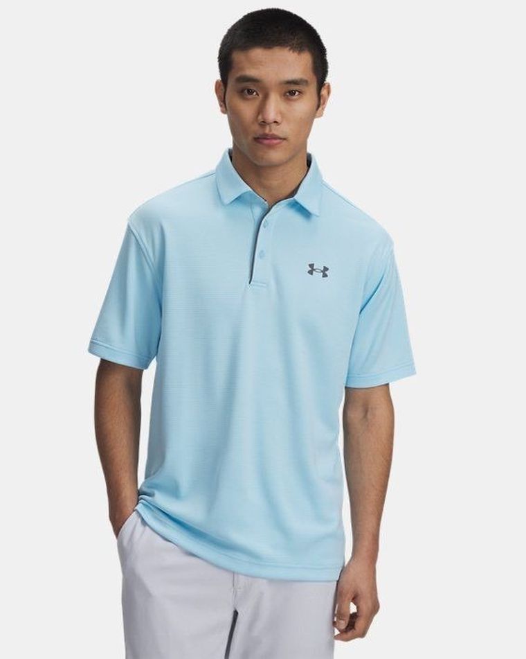 Koszulka polo męska z krótkim rękawem, niebieska, Under Armour