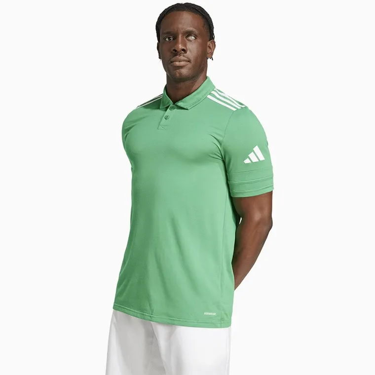 Koszulka polo męska z krótkim rękawem, zielona, Adidas Squadra