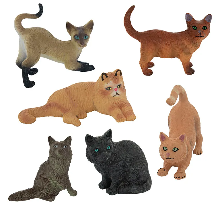 Koty, zestaw figurek, 6 szt.