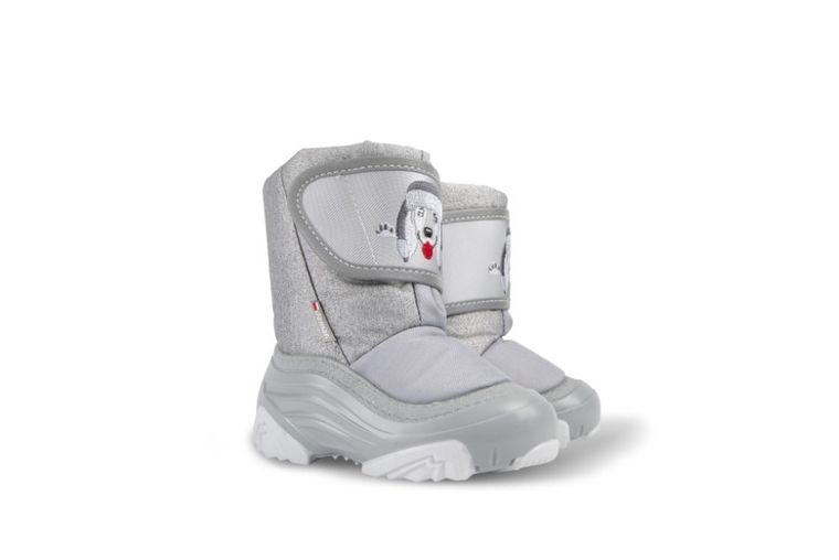 Kozaki dziecięce, szare, ocieplane, Demar