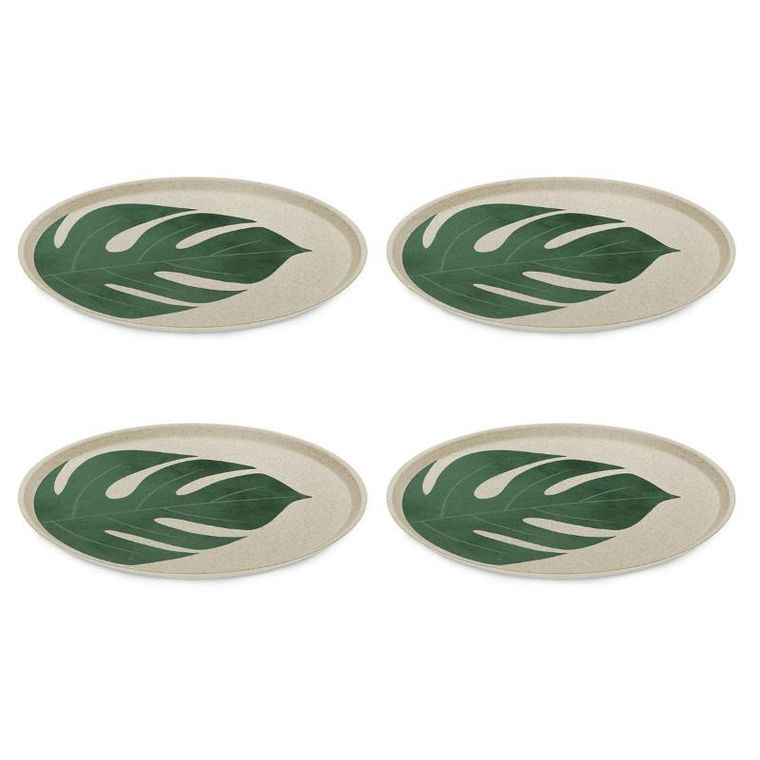 Koziol, duży talerz, Nature Desert Monstera, Ø25,5 cm, 4 szt.