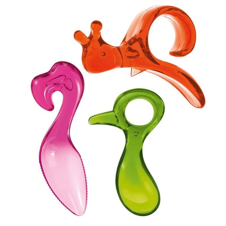 Koziol, zestaw Energy-tools: obieraczka, 2x łyżka, 3 szt.