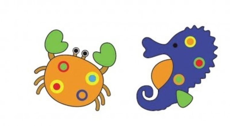 Krab, Konik morski, dekoracja ścienna