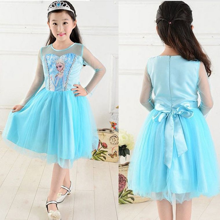 Kraina Lodu, Elsa, niebieska sukienka, 120 cm