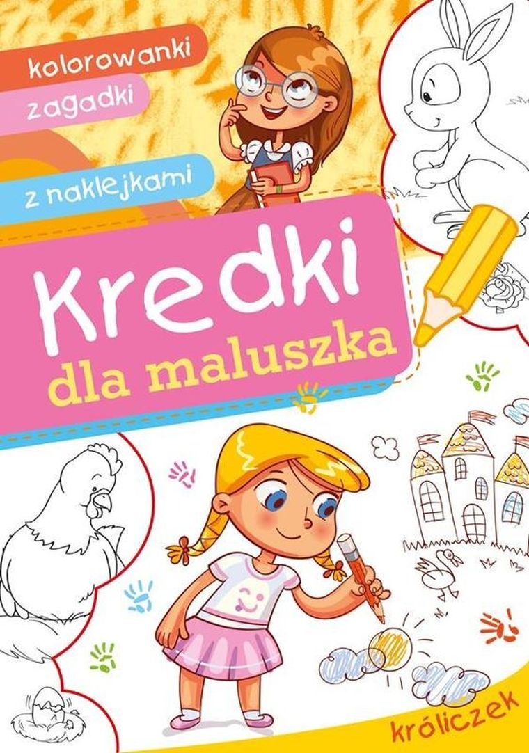 Kredki dla maluszka. Króliczek. Naklejki